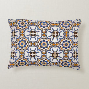 Almofada Decorativa Padrão Amarelo Azulejo Azulejo Azulejo Vintage