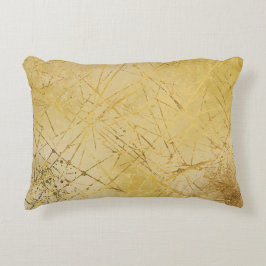 Almofada Decorativa Padrão Amarelo Mostarda Dourado, Moderno, Luxo