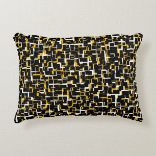 Almofada Decorativa Padrão Amarelo Preto da Camo Digital