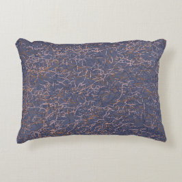 Almofada Decorativa Padrão Azul de Arte de Thread Simples