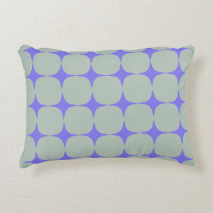Almofada Decorativa Padrão Azul Roxo Moderno de Meio século Simples