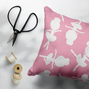 Almofada Decorativa Padrão Ballerina, Meninas Balés, Dança Balé