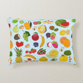 Almofada Decorativa Padrão Colorido de Fruta de Verão