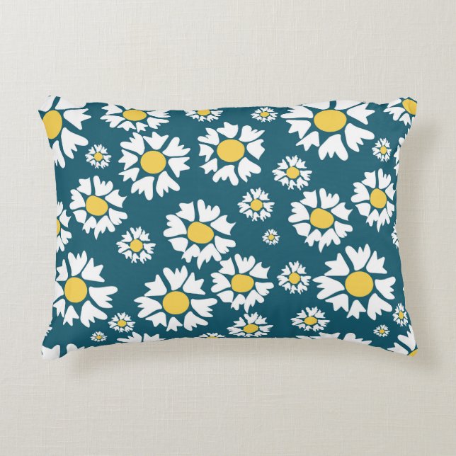 Almofada Decorativa Padrão contínuo com flores (Frente)