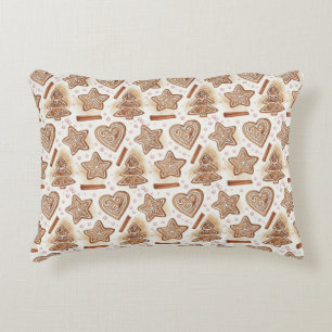 Almofada Decorativa Padrão contínuo de biscoito de gengibre aconchegan