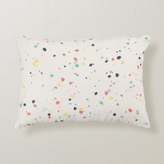 Almofada Decorativa Padrão contínuo de manchas de Terrazzo (Frente)
