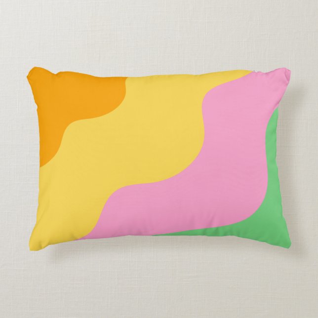 Almofada Decorativa Padrão de Abstrato de Pastel (Frente)
