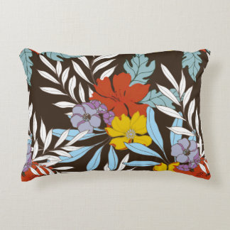 Almofada Decorativa padrão de abstrato elegância com fundo floral.