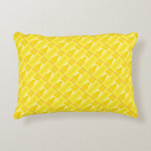 Almofada Decorativa Padrão de Artsy Crayon Amarelo-Bonito