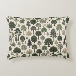 Almofada Decorativa Padrão de Árvores