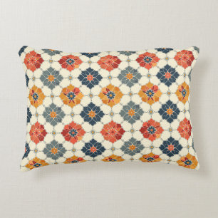 Almofada Decorativa Padrão de Azulejo Floral Árabe Vintage