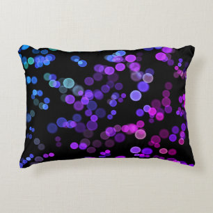 Almofada Decorativa Padrão de bolha Abstrato verde roxo azul