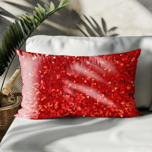 Almofada Decorativa Padrão de brilho cintilante vermelho