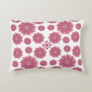 Almofada Decorativa Padrão de Crisântemo Rosa em Pó Macio Personalizad