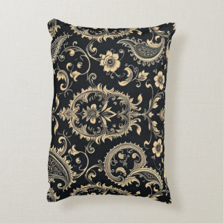 Almofada Decorativa Padrão de damasco de paisley vintage elegante