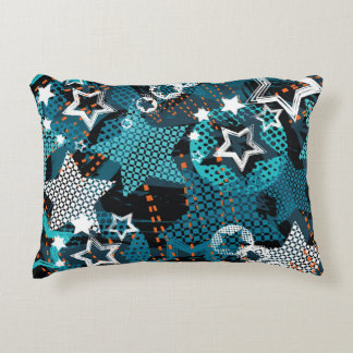 Almofada Decorativa Padrão de estrela Grunge, design infantis brincalh