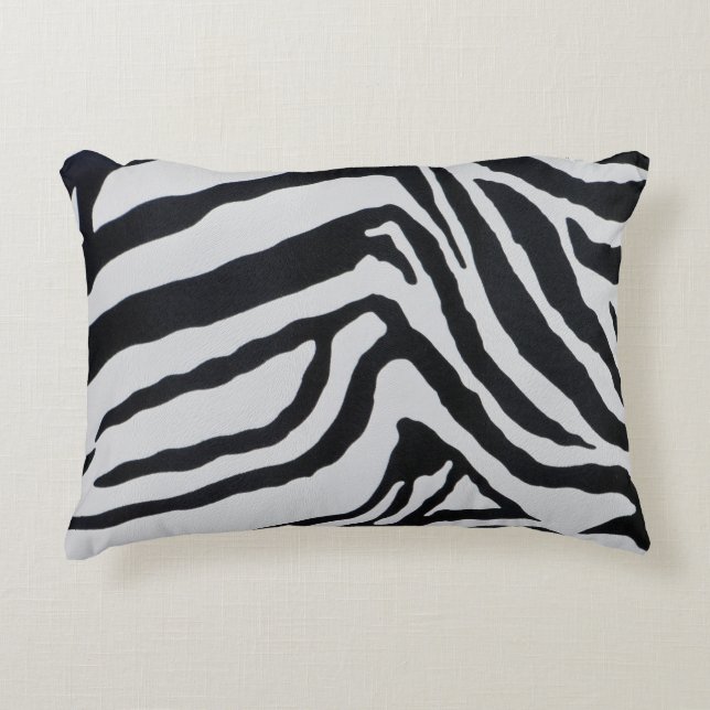 Almofada Decorativa Padrão de faixa de zebra (Frente)