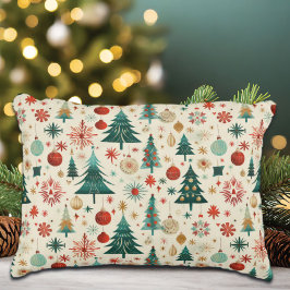 Almofada Decorativa Padrão de Festas de Inverno Festivas