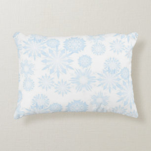 Almofada Decorativa Padrão de flocos de neve