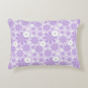 Almofada Decorativa Padrão de Florais Pastel LAVANDA
