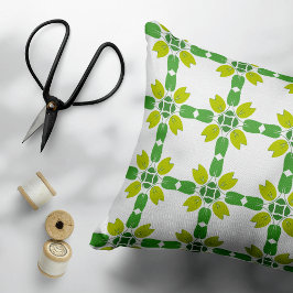 Almofada Decorativa Padrão De Folha, Padrão De Folhas, Folhas Verdes