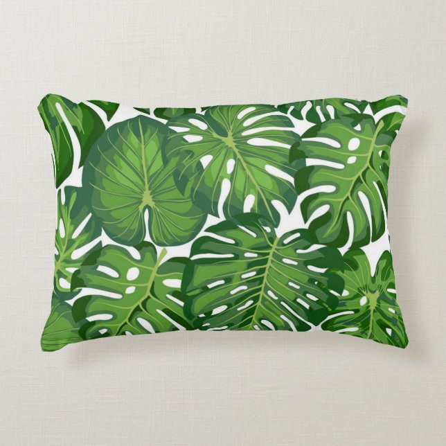Almofada Decorativa Padrão de folhas (Frente)