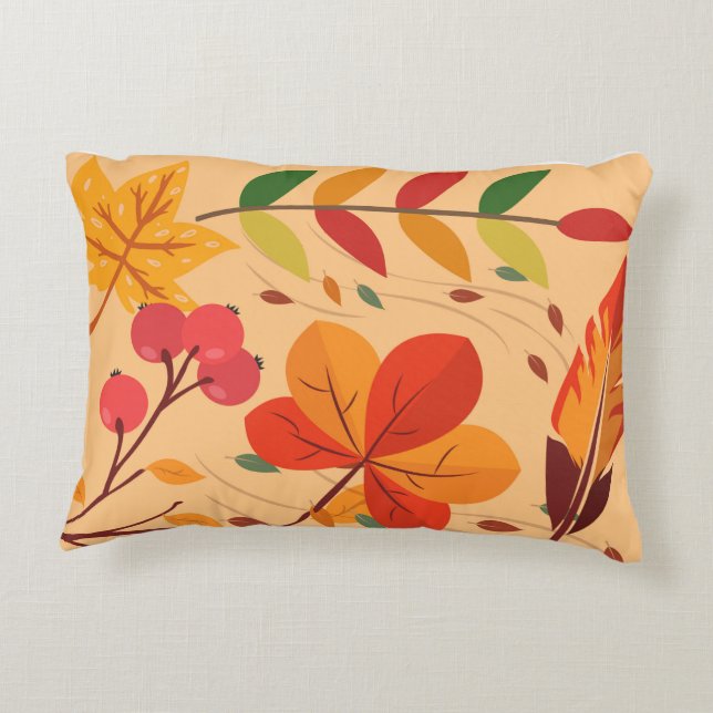 Almofada Decorativa Padrão de Folhas (Verso)