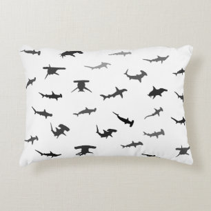Almofada Decorativa Padrão de Hammerhead Shark Hammerhead minimalista