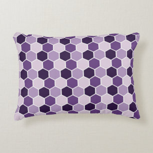 Almofada Decorativa Padrão de hexágono ultravioleta sem costura. Honey