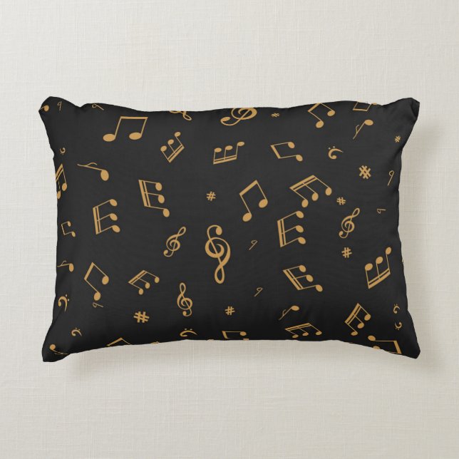 Almofada Decorativa Padrão de música (Frente)