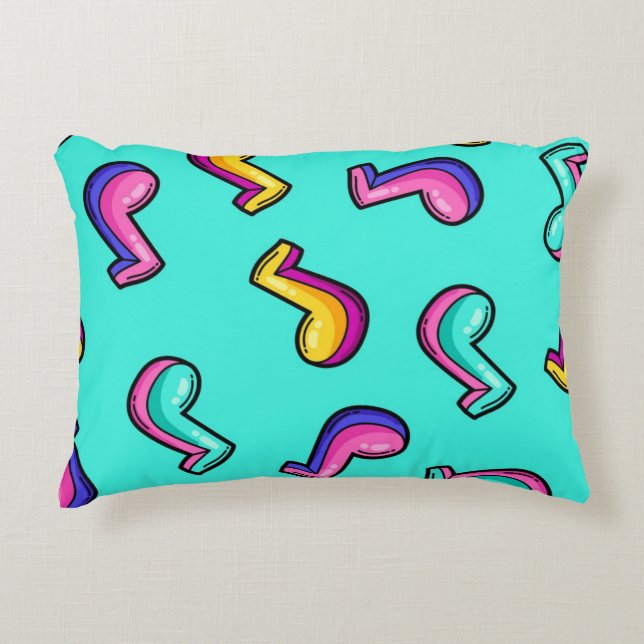 Almofada Decorativa Padrão de notas de música (Frente)