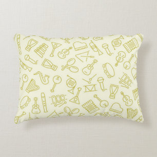 Almofada Decorativa Padrão de notas de música