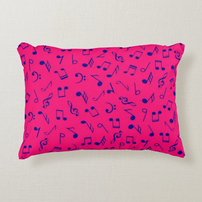 Almofada Decorativa Padrão de notas musicais (Frente)