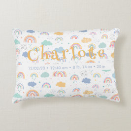 Almofada Decorativa Padrão de Nuvem do Cotovelo Pastel Boho