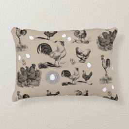 Almofada Decorativa Padrão De Ovo De Galinha De Vintage Country