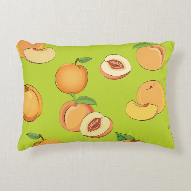 Almofada Decorativa Padrão de Pêssego 4 (Frente)