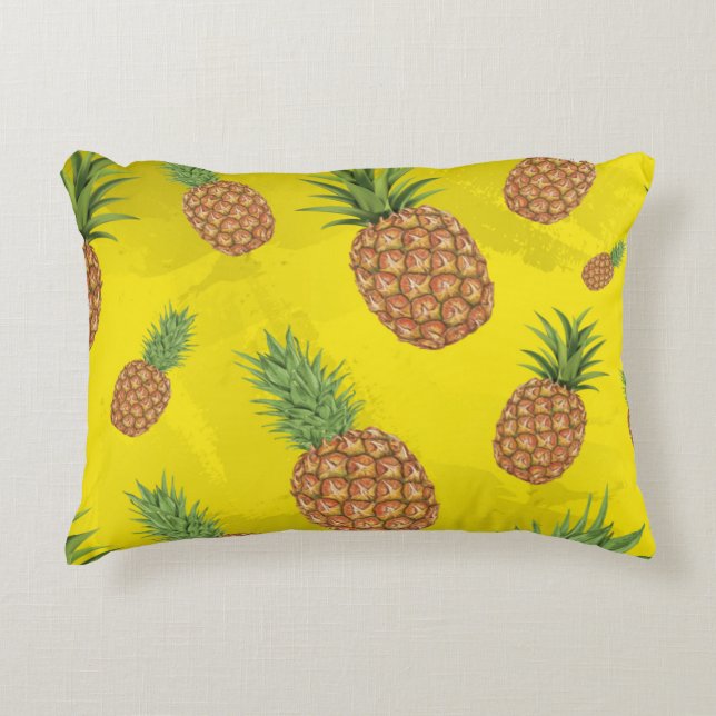 Almofada Decorativa Padrão de pinheiros com aquarela 3 (Frente)