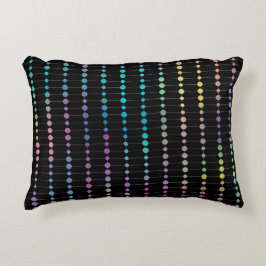 Almofada Decorativa Padrão de Pontos de Círculos Coloridos de Miçangas
