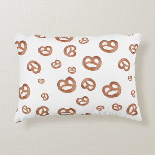 Almofada Decorativa Padrão de Pretzel de Mola Salgada