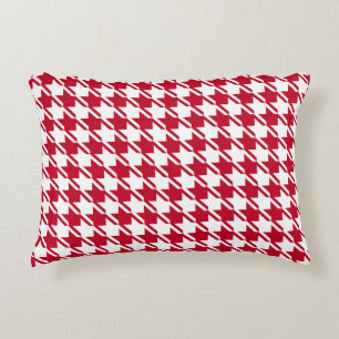 Almofada Decorativa Padrão de repetição do Red Houndstooth
