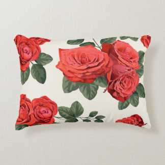 Almofada Decorativa Padrão de rosas de colheita sem costura, design fl