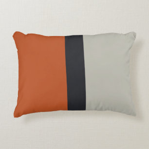 Almofada Decorativa Padrão de Strike de Cinzas Vermelhas Laranja Moder