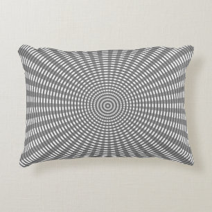 Almofada Decorativa Padrão de tecelagem circular radial - Prata