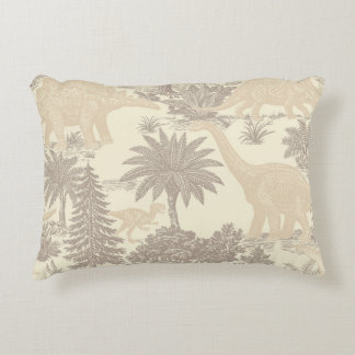 Almofada Decorativa Padrão de Toalete de Dinossauro Vintage