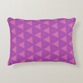 Almofada Decorativa Padrão de Triângulo Roxo Moderno