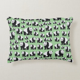 Almofada Decorativa Padrão de Urso de Panda Bonito