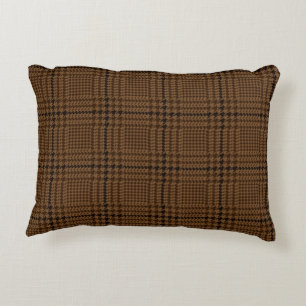Almofada Decorativa Padrão de Verificação de Glen Brown Houndstooth