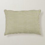 Almofada Decorativa Padrão de Xadrez de Gingham Verde Verde-Oleícola B<br><div class="desc">Travesseiro-Padrão de Xadrez Gingham Verde-Oleícola-Bonito</div>