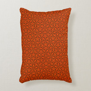 Almofada Decorativa padrão do sotaque laranja queimado