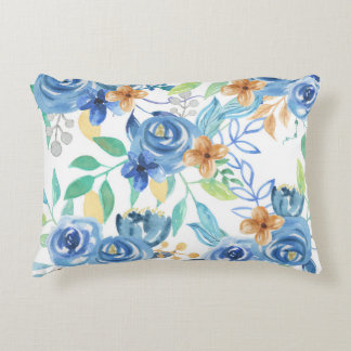 Almofada Decorativa Padrão floral azul